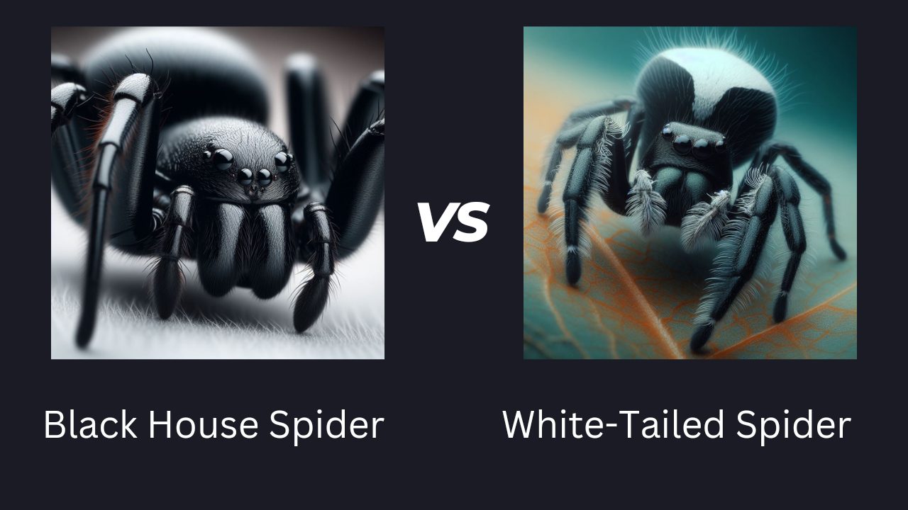 Comparison between black house and white-tiled spider