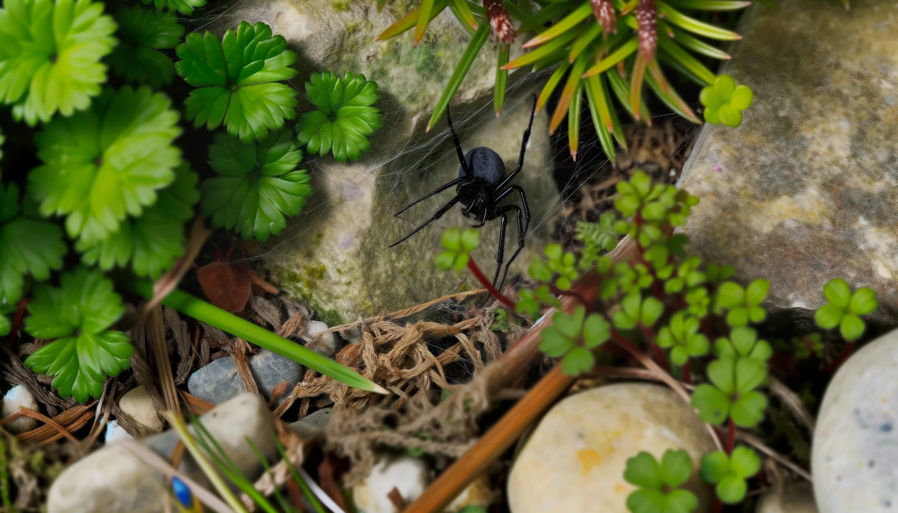 Where does black house spider live